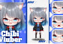 create anime chibi vtuber, chibi pngtuber model and live2d rigging for streamers